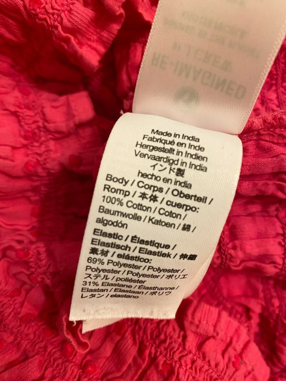 J. Crew Bright Pink Puff-Sleeve Smocked Top. Size S . Style BI436